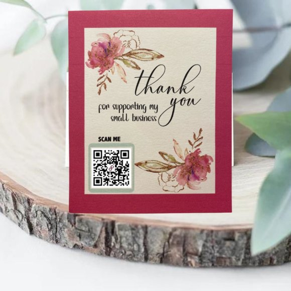 Poshmark Business QR Code Thank You Cards - Branding Customer Thank You Cards - Picture 2 of 8